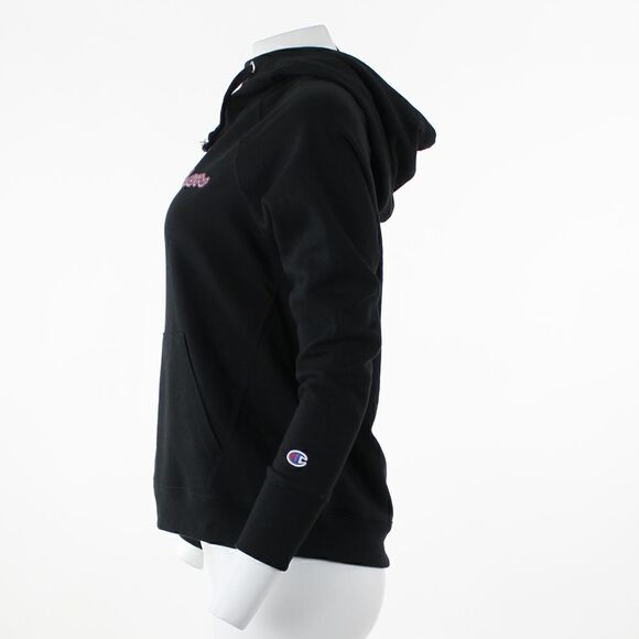 Champion Powerblend Logo Hoodie in Black - Picture 4 of 5